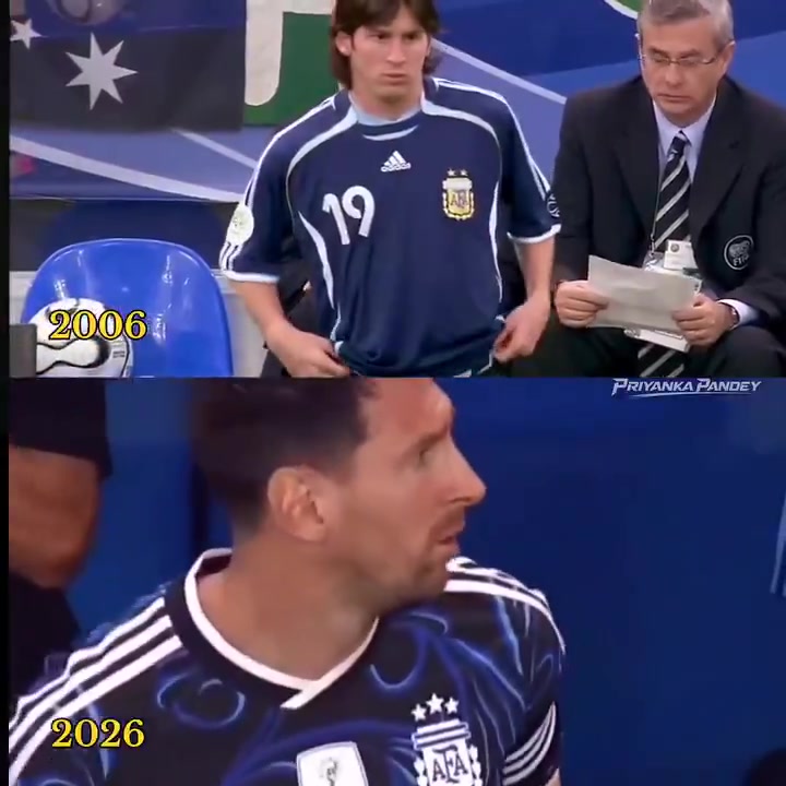 一段跨越20年的藍白傳奇2006年和2026年國家隊梅西同框